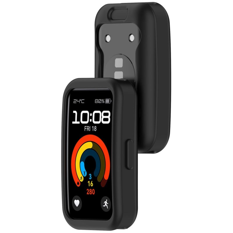 For Huawei Band 10 / 9 / 8 Silicone Watch Protective Case(Black) - Image 3