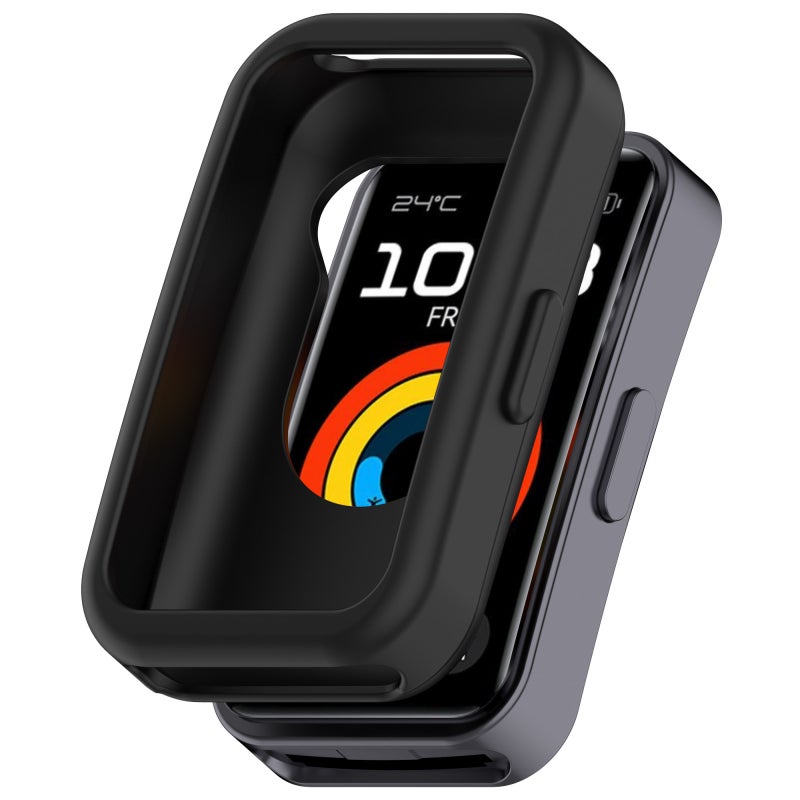 For Huawei Band 10 / 9 / 8 Silicone Watch Protective Case(Black) - Image 1