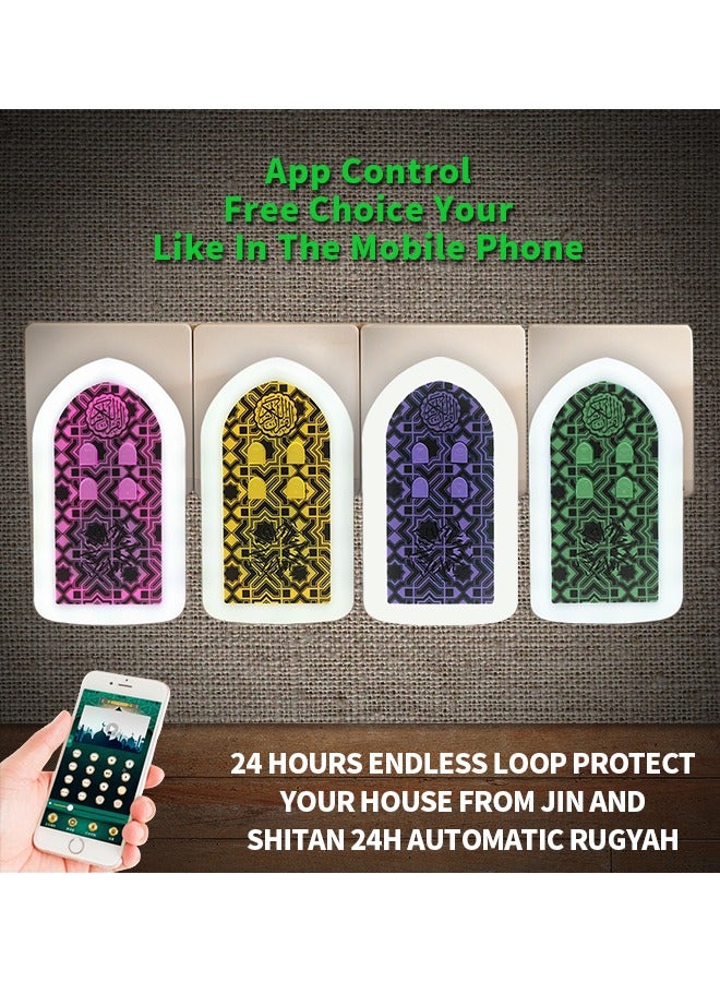 مكبر صوت صغير للقرآن الكريم مزود بجدار مضيء لقارئ القرآن الكريم لصلاة رمضان هدية أساسية باللون الوردي 13*7*3 سم - Image 5