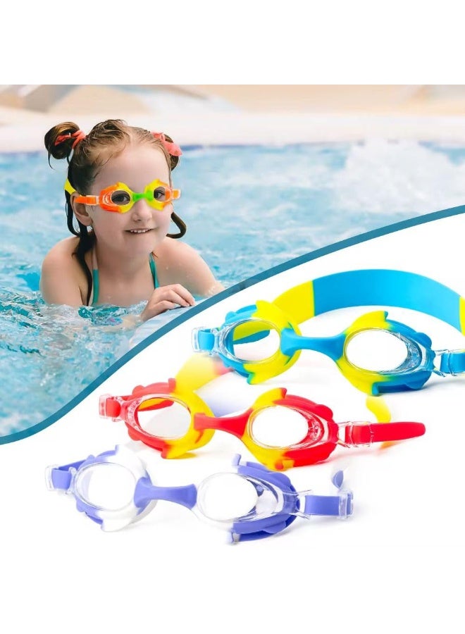 QSHOP® Kids Swimming Goggles Cute Fish Shape Fun Cartoon Design Motivate Kids Swim - Comfortable and Safe for Eyes - Waterproof and Steam Resistant - Suitable for Boys and Girls - Image 2