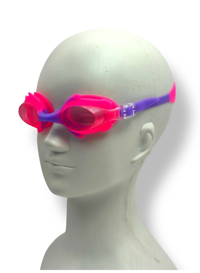 QSHOP® Kids Swimming Goggles Cute Fish Shape Fun Cartoon Design Motivate Kids Swim - Comfortable and Safe for Eyes - Waterproof and Steam Resistant - Suitable for Boys and Girls - Image 1