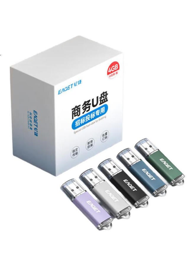 Eaget 4Gb Usb2.0 Flash Drive, Bidding And Tender Competition Mini Usb Drive, Metal Version, Car Computer Phone Office Study Universal Tender Document Label Usb Drive, 10 Pieces/Box F2 - Image 3
