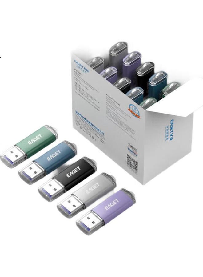 Eaget 4Gb Usb2.0 Flash Drive, Bidding And Tender Competition Mini Usb Drive, Metal Version, Car Computer Phone Office Study Universal Tender Document Label Usb Drive, 10 Pieces/Box F2 - Image 1