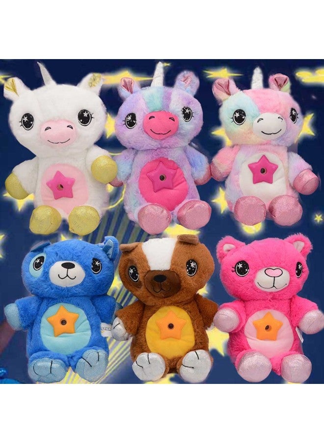 Star Light Source Manufacturers Children's Animal Star Projection Lamp Sleeping Lamp Plush Toys-Color:Purple Unicorn-Specifications:Color Boxed