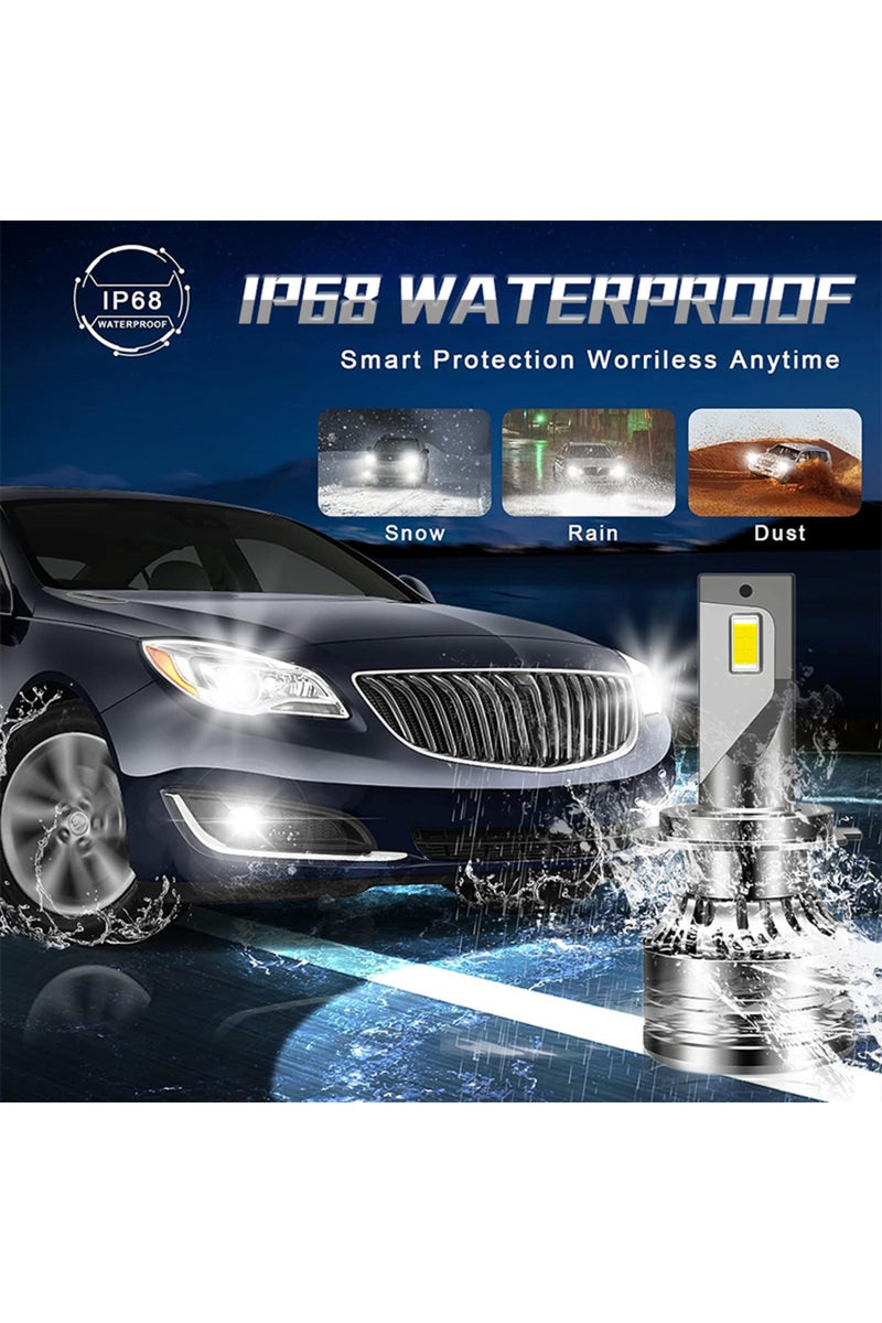 إيروريكس مصابيح سيارة Dualvision عدد 2، H7 H4 H1 9006 H11 9005، مصابيح أمامية LED فائقة السطوع، شعاع عالي ومنخفض، مصابيح ضباب... - Image 5