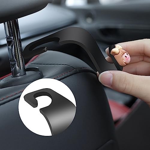 wolpin Car Backseat Headrest Hook (Pack of 2) ABS | Cherry & Bow Girl Design | Universal Hanger for Handbag Wallet Keys Grocery Bags | Durable Car Seat Organiser Space Saver Hook - Image 3