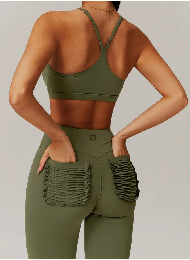 KAWN.YOGA Womens High Waist Contour Seamless Workout sport Leggings Yoga Pants Tummy Control Running Pants With Pockets