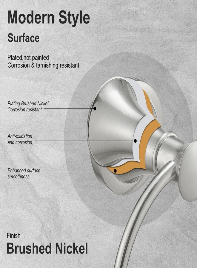 BESy حامل مناشف يدوي من النيكل المصقول من بي إس واي، مقاوم للصدأ، يُثبت على الحائط، ملحق لأدوات الحمام، رف مناشف من الفولاذ المقاوم للصدأ SUS 304 - Image 5