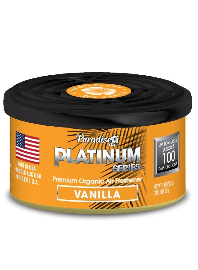 بارادايس سلسلة بلاتينيوم عبوة معطر جو عضوي برائحة الفانيلا 6.668 x 3.81 x 6.668 سم PL-004Q