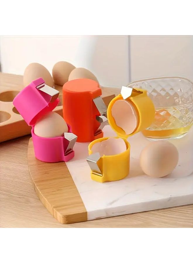 3Pcs Colorful Plastic Egg Shell Opener And Peeler Handheld Kitchen Craft Tools - Image 1