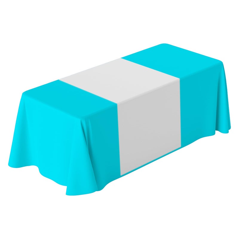 DYAGSIO Customized Table Runner Covers with Logo Text Design Your Own Personalized with Photo Customizable for Vendors Trade Show Birthday Wedding, White,1PC, 13"x72" - Image 3