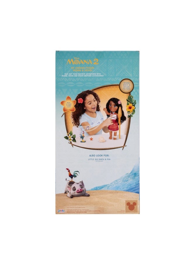 Disney Princess Disney Moana 2: My Singing Friend Moana Doll, HeiHei Figure & Accessories - Image 4