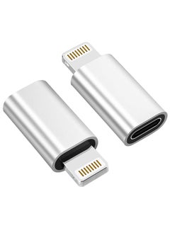 Generic (Pack of 2) USB C Female to Lightning Male Adapter, Support Charging, and Data Sync, USB C Adapter, Compatible with iPhone, 14 Pro/ 12 Pro/ 11 Pro/ XsMax/ 8 Plus/ 7, iPad/ iPad Pro (OTG Not Supported)  - Image 1