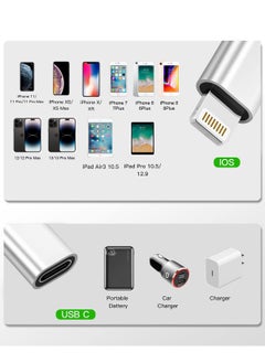Generic (Pack of 2) USB C Female to Lightning Male Adapter, Support Charging, and Data Sync, USB C Adapter, Compatible with iPhone, 14 Pro/ 12 Pro/ 11 Pro/ XsMax/ 8 Plus/ 7, iPad/ iPad Pro (OTG Not Supported)  - Image 3