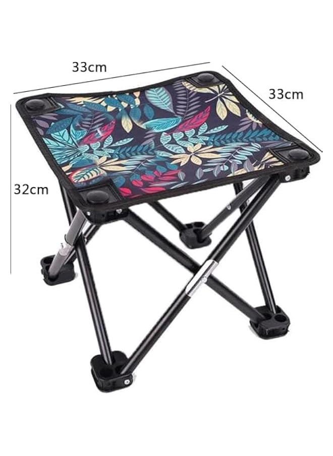 HOOKOR - Folding Camping Stool with Carry Bag,Outdoor Portable Chair Mini Foldable Stool Fishing Stool,for Hiking Gardening Walking Backpacking Travelling and Beach (Leaf) - Image 1