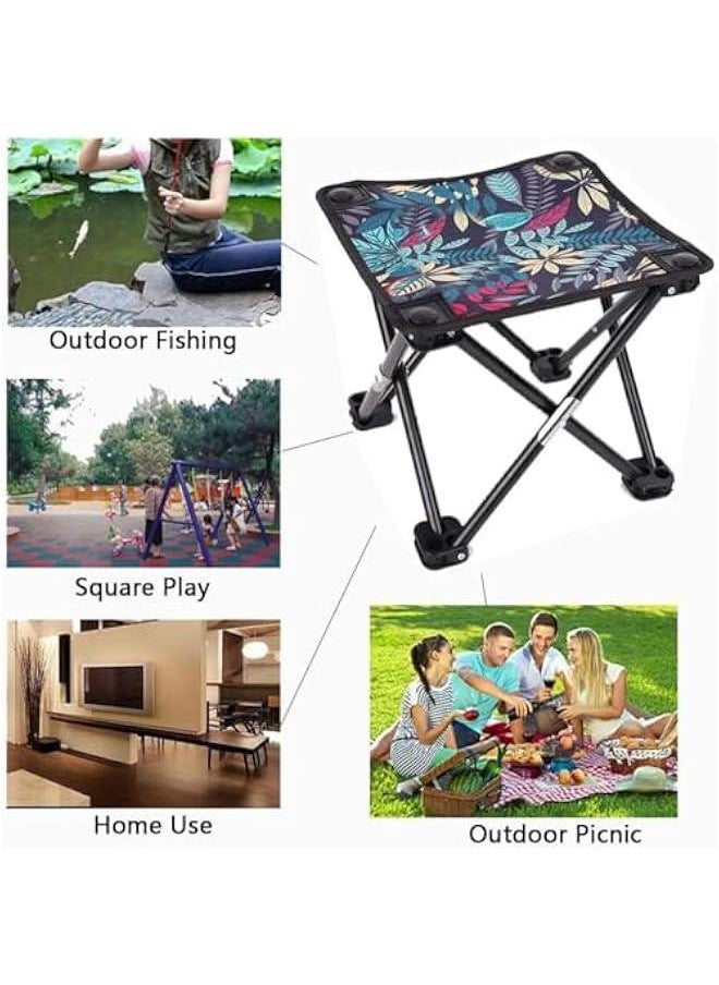 HOOKOR - Folding Camping Stool with Carry Bag,Outdoor Portable Chair Mini Foldable Stool Fishing Stool,for Hiking Gardening Walking Backpacking Travelling and Beach (Leaf) - Image 1