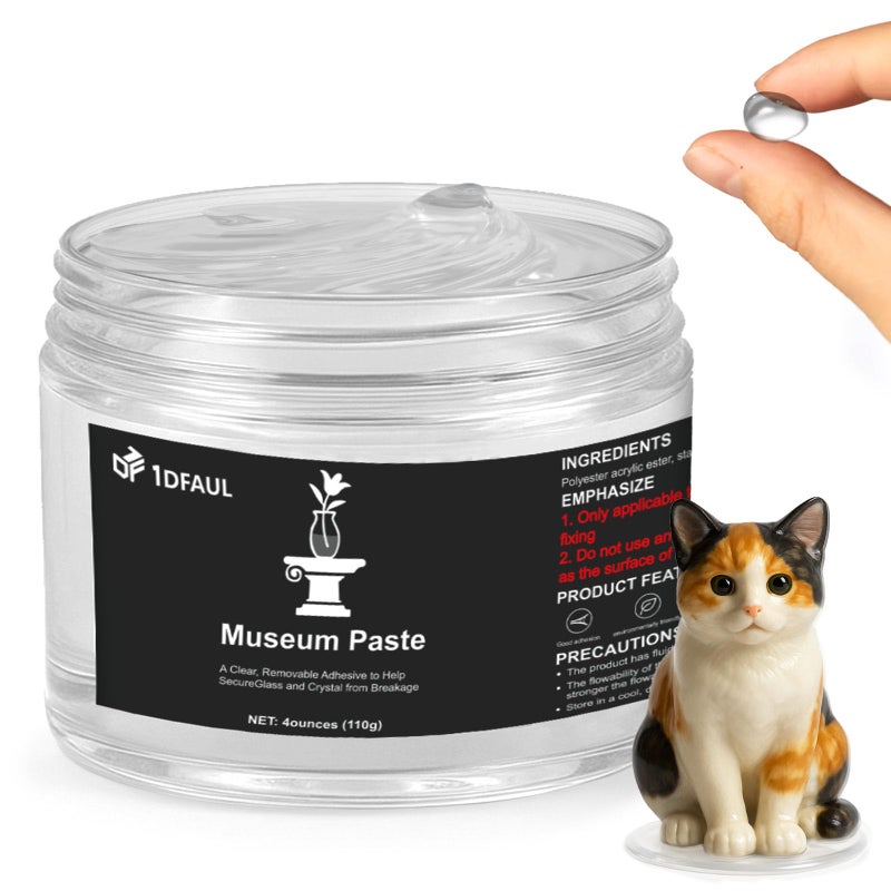 1DFAUL 4 oz Exhibits Fixing Gel for Museum, Removable Clear Museum Paste Putty Wax, Reusable & No Residue, Fixed Collection Artifacts and Decorations to Prevent Vibration, Falling - Image 1