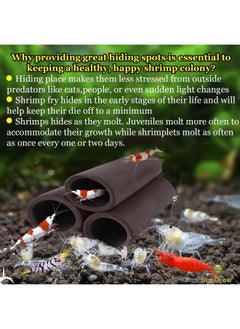 SunGrow Betta & Shrimp Ceramic Shelters, 2.8 X 1.8 X 0.6 Inches, Small Reptile & Lizard Hiding Cave Connected Tubes, Aquarium Decor  - Image 4