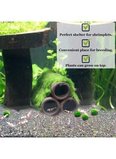 SunGrow Betta & Shrimp Ceramic Shelters, 2.8 X 1.8 X 0.6 Inches, Small Reptile & Lizard Hiding Cave Connected Tubes, Aquarium Decor  - Image 3