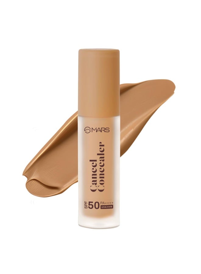 Mars Cancel Liquid Concealer for Face Makeup with Radiant Natural Finish 07Caramel Charm 60 ml Lightweight Medium to High Coverage LongLasting MultiPurpose Crease Resistant - Image 1