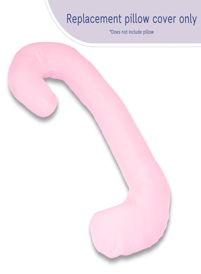 The Daisy Bee New Microfiber Zippered Replacement Maternity Body Pillow Cover (Pink) - Image 5