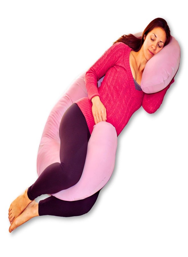 The Daisy Bee New Microfiber Zippered Replacement Maternity Body Pillow Cover (Pink) - Image 1