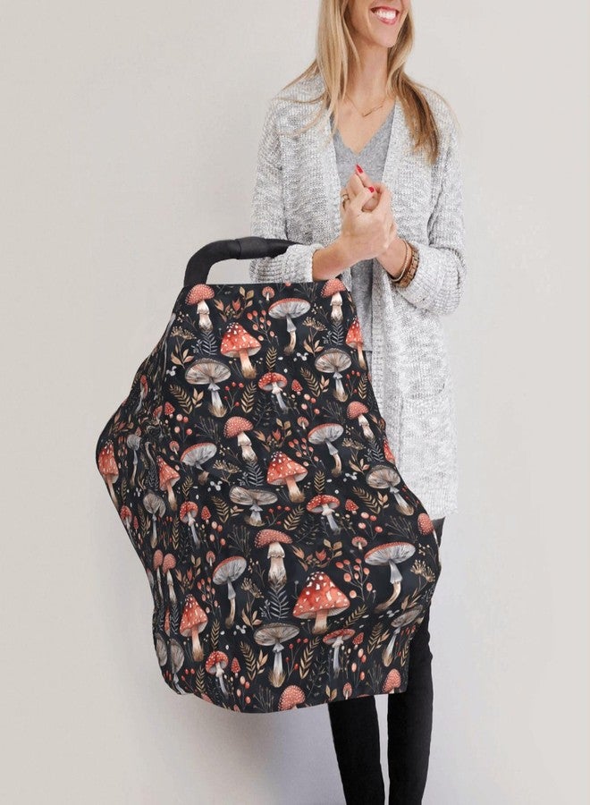 Mcewoel Mushroom Baby Car Seat Cover, Multi Use Stroller Cover, Breastfeeding Cover, Mushroom Baby Stuff - Image 2