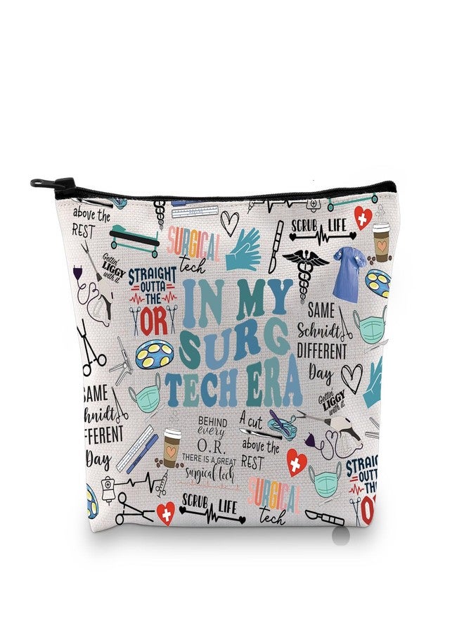 GJTIM Surgical Tech Gift Surgery Nurse Doctor Gift In My Surg Tech Makeup Bag Gift for Surgical Technologist Surgeon (Surg Tech Era Bag) - Image 1
