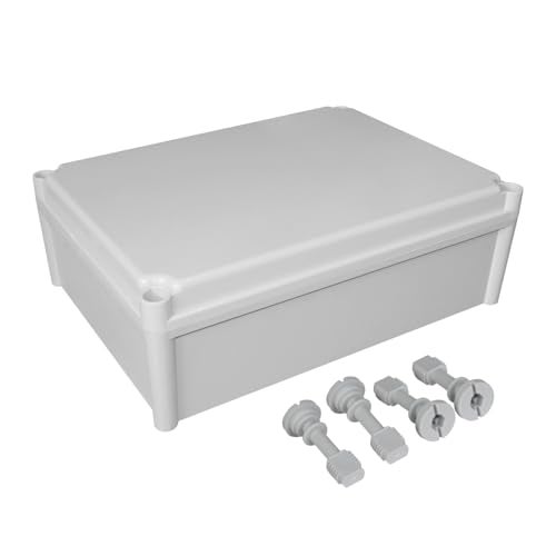 LeMotech Junction Box IP67 Waterproof Dustproof ABS Plastic Project Box for Electrical Outdoor Enclosure Gray 15 x 11 x 5.1 inch (380 x 280 x 130 mm) - Image 1