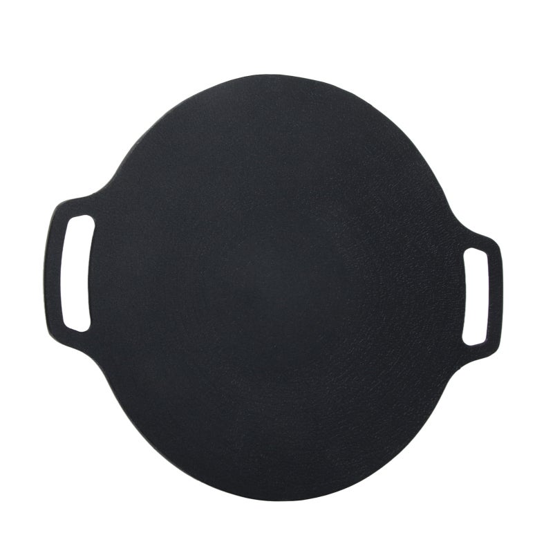Korean Grill Pan: Premium Medical Stone Material, Physically Non Stick, Even & Rapid Heated - Anti Skid Handles, Integrally Formed, Easy Clean Outdoor Griddle Pan for Camping Barbecue, Home Cook, Port - Image 3