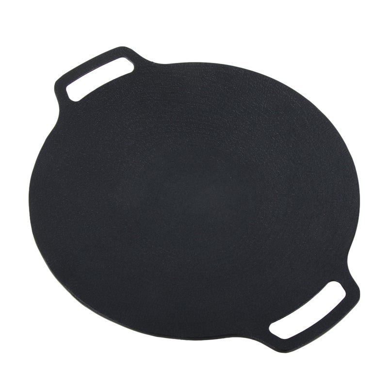 Korean Grill Pan: Premium Medical Stone Material, Physically Non Stick, Even & Rapid Heated - Anti Skid Handles, Integrally Formed, Easy Clean Outdoor Griddle Pan for Camping Barbecue, Home Cook, Port - Image 4