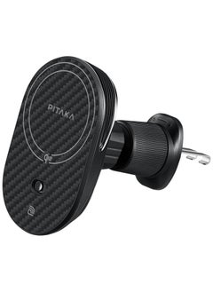 PITAKA pitaka for Qi2 MagSafe Car Mount Charger, 15W Magnetic Car Phone Holder for iPhone 16/15/14/13 Series with NFC Feature, Air Vent [MagEZ Car Mount Pro 2 Qi2]  - Image 1