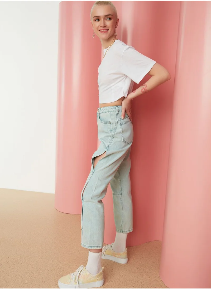 trendyol High Waist Cut Out Detail Jeans