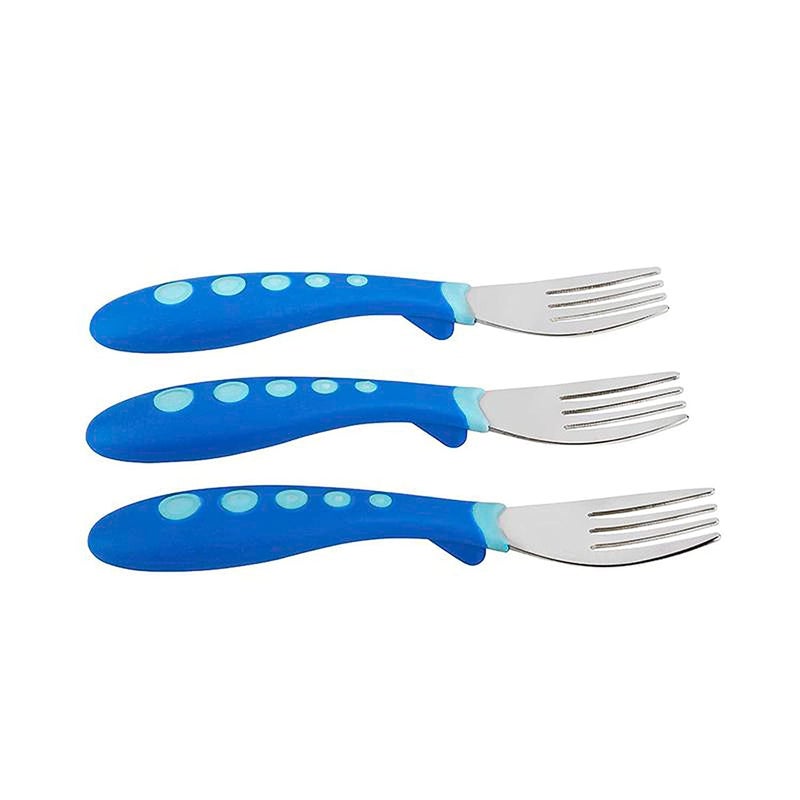 NUK First Essentials Kiddy Cutlery Forks (3 Count (Pack of 1) Blue) - Image 2