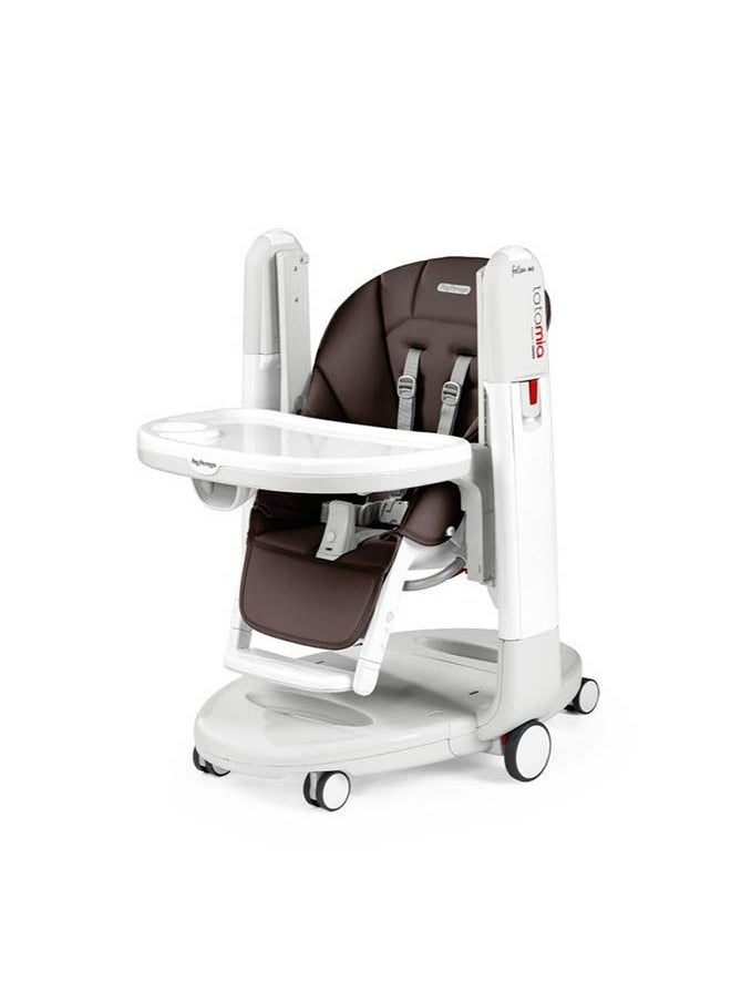 Peg Perego Tatamia Follow Me Conpact Baby Recliner/Swing/Highchair For Kids, Suitable From 0 Months To 3 Years - Cacao  - Image 3