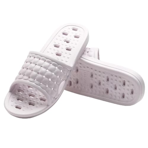 MUQGAOP Quick Drying Shower Slippers nonslip Bathroom Slippers Drain Holes Shower Shoes for Women and Men Dorm pool gym Purple EU 4041 - Image 1
