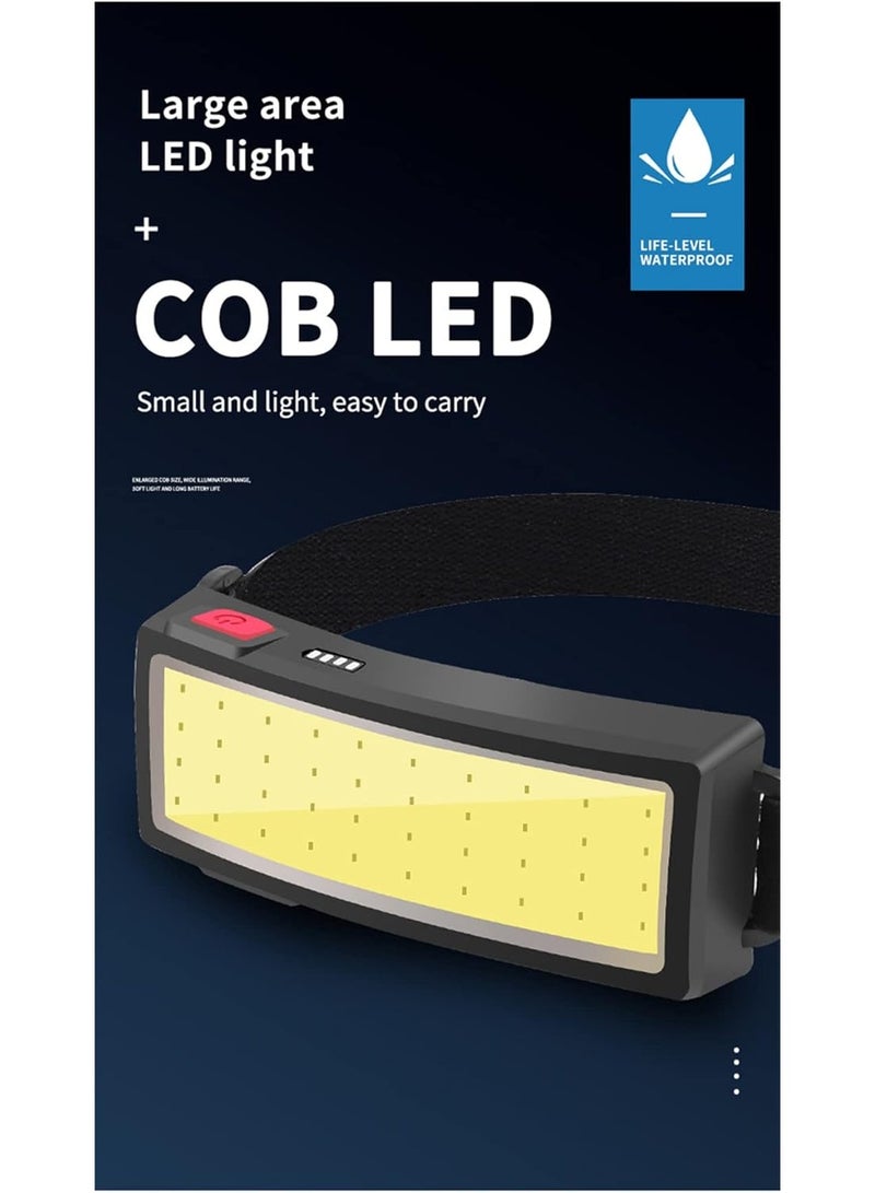 10000 Lumens Super Bright USB Rechargeable LED Headlamp – Wide Beam COB Headlamp with 3 Lighting Modes and IP65 Waterproofing – Suitable for Camping, Hunting, Cycling, and Emergencies - Image 2
