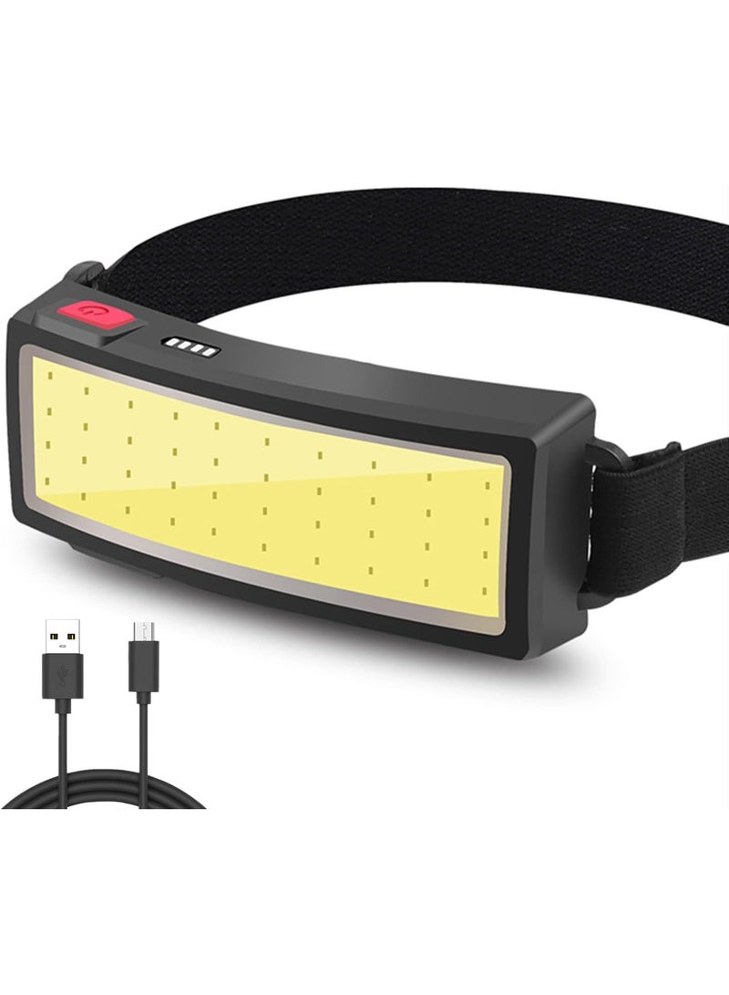 10000 Lumens Super Bright USB Rechargeable LED Headlamp – Wide Beam COB Headlamp with 3 Lighting Modes and IP65 Waterproofing – Suitable for Camping, Hunting, Cycling, and Emergencies - Image 1