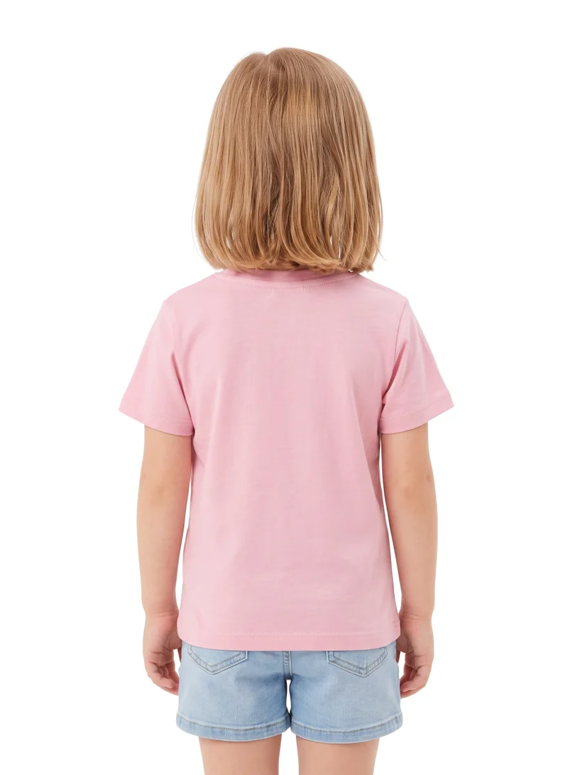 Trucare The Smurfs Smurfette Graphic T-Shirt for Girls | Character Print Pocket Detail Casual Tee