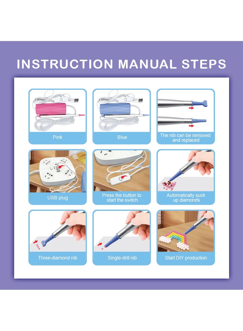 general Electric Diamond Painting Pen Diamond Painting DIY Tool Set Rhinestone Application Tool High-Efficiency Diamond Painting Tool Rhinestone Application Aid - Image 5