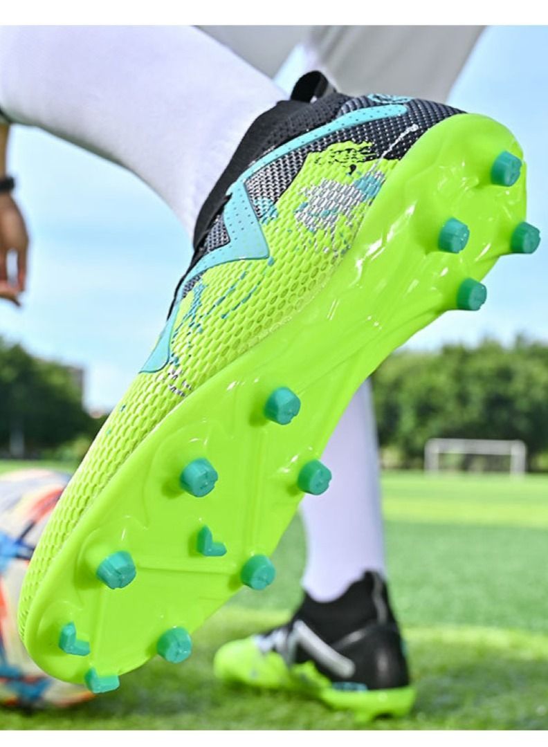 High-Top Cleats Competition Sports Football Shoes  Green
