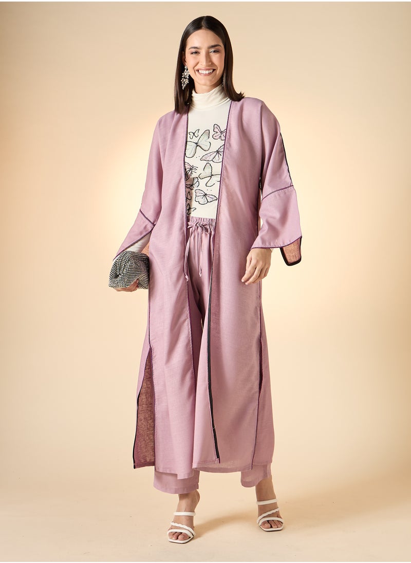 Hadiyath Al Madinah - Embellished  Abaya Set 4-Piece - HM - Image 1