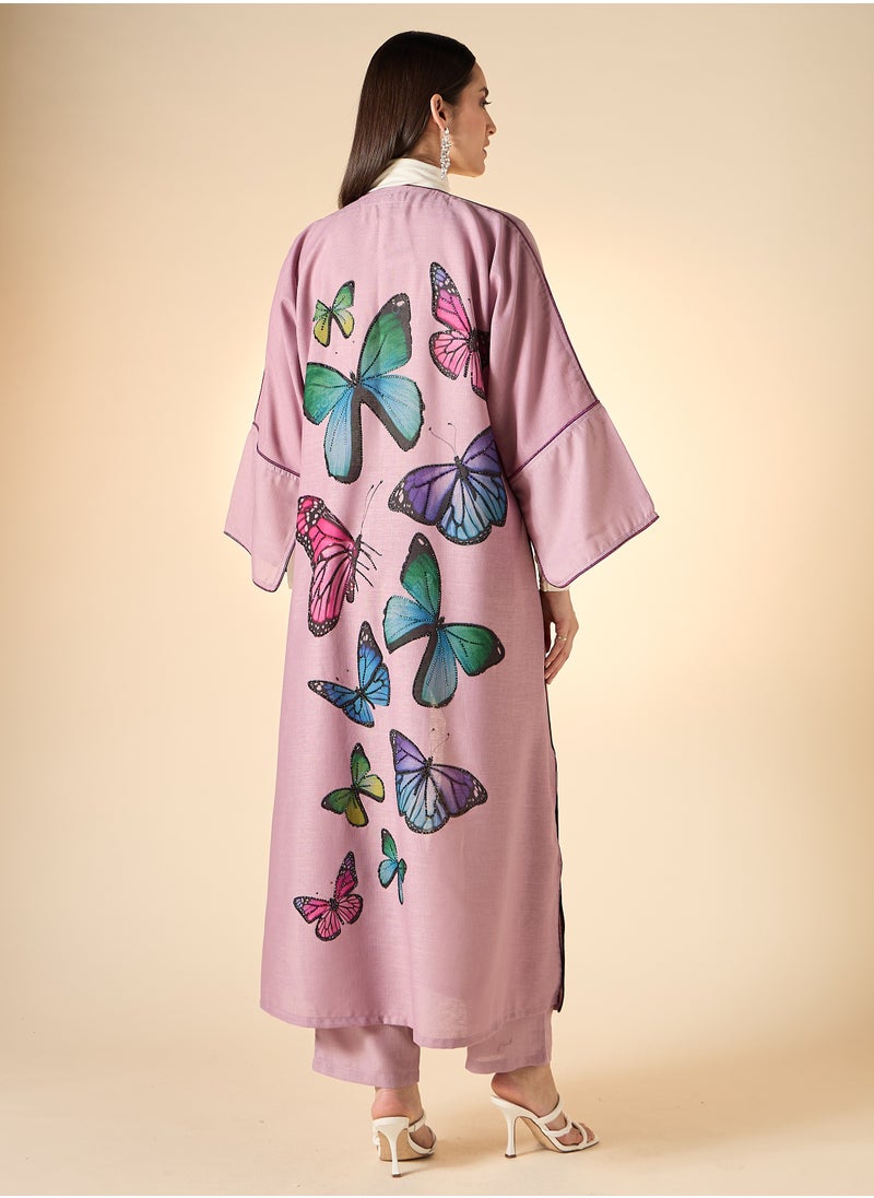 Hadiyath Al Madinah - Embellished  Abaya Set 4-Piece - HM - Image 1