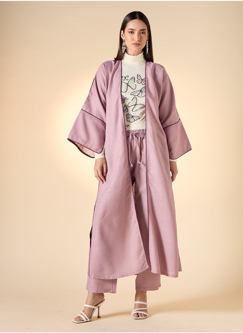 Hadiyath Al Madinah - Embellished  Abaya Set 4-Piece - HM - Image 1
