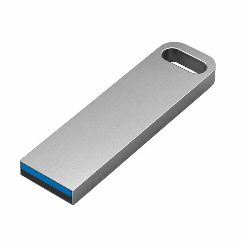 128 GB USB 3.1 Flash Drive for photos/videos/documents, waterproof silver gray metal high-speed memory stick - Image 1