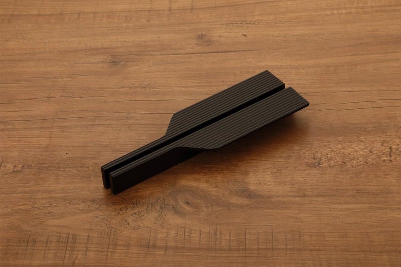 HARMONUS Fancy Aluminium Kitchen Cabinet Handle 18 Inch Long Pull Handle for Wardrobes, Door Handle, Drawer Handle, Glossy Black Finish Aluminium Alloy (1 set-1 Pair Left & Right) HCBLACKSAC-59-18INCH - Image 2