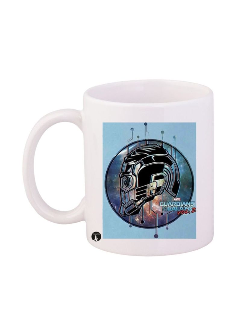 RKN Printed Mug White  Blue Black 11ounce