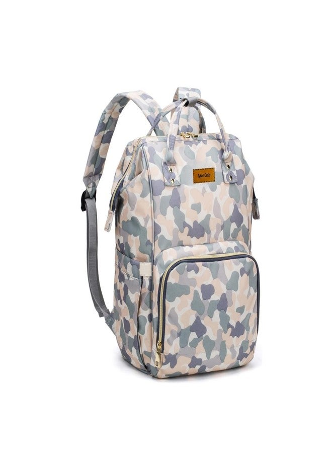 Laee cute Diaper Bag for New Born Baby/Maternity Bags for Mother with Multi Compartments, Insulated Bottle Pockets (GREY UNICORN(Army printed)) - Image 1