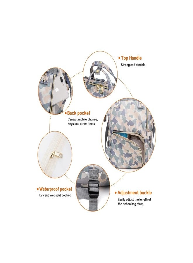 Laee cute Diaper Bag for New Born Baby/Maternity Bags for Mother with Multi Compartments, Insulated Bottle Pockets (GREY UNICORN(Army printed)) - Image 5