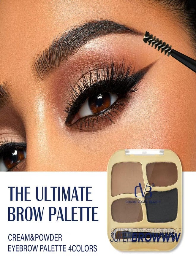 CVB Super Broww the ultimate brow palette Cream & Powder Eyebrow palette 4 Colors C217 - Image 3